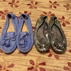 Coach Blue Moccasins and Metallic Flats for LADIES